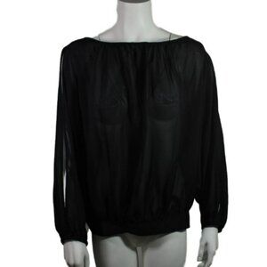 Marc Jacobs silk black blouse oversize size xs